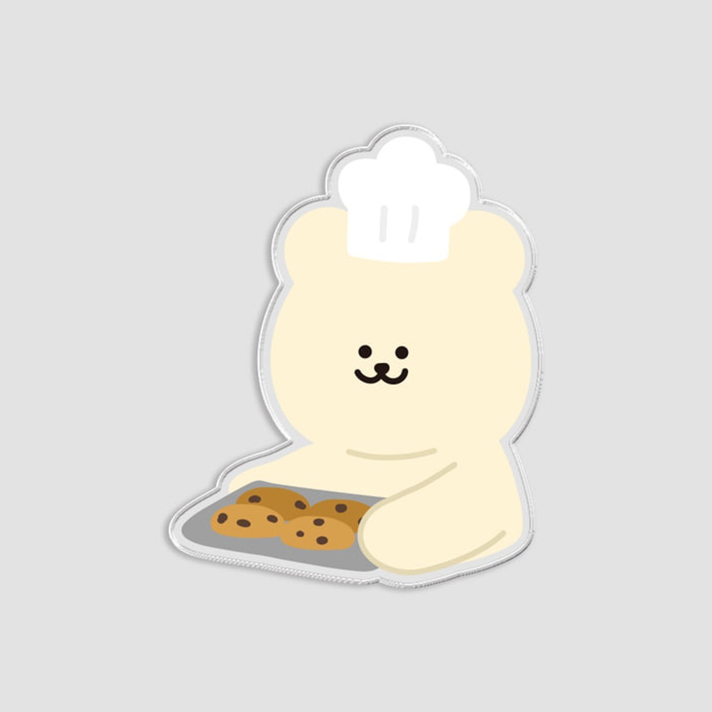 (투명 아크릴톡) 곰찌 쿠키