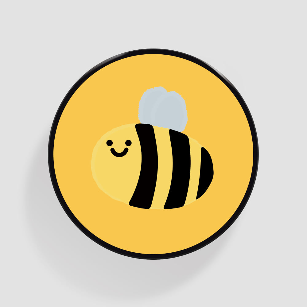 (플라톡) 꿀벌 옐로우 . 핸드폰 그립톡 폰케이스 스마트톡