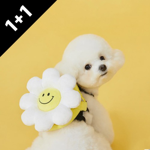 [●1+1●] 강아지하네스 스마일 꽃 반려견 가방