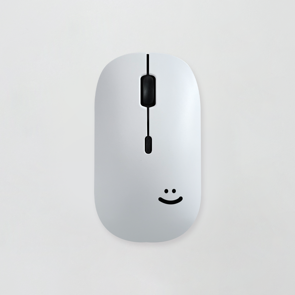 [무소음 마우스] 몽총이 이 화이트 . 마우스 블루투스마우스 노트북 무소음 무선 디자인마우스