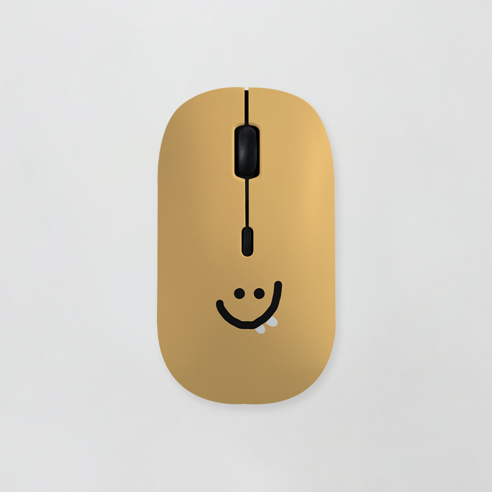 [무소음 마우스] 올리 노랭이 얼굴 . 마우스 블루투스마우스 노트북 무소음 무선 디자인마우스