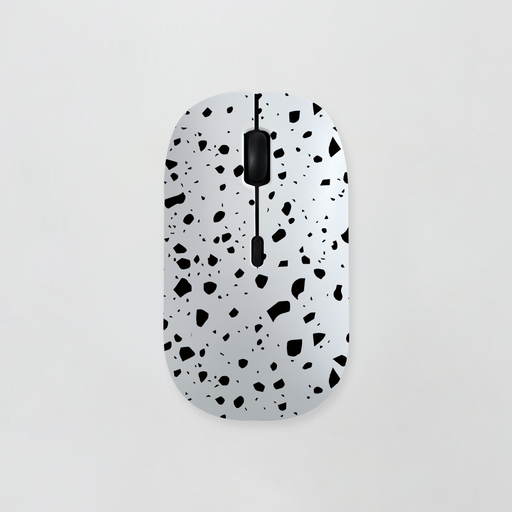 [무소음 마우스] 테라조 화이트 . 마우스 블루투스마우스 노트북 무소음 무선 디자인마우스